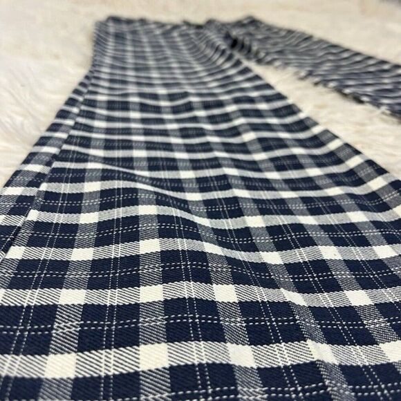 Wrangler Womens Vintage 70s Blue & White Plaid Flared Bootcut Western Pants - Picture 7 of 11